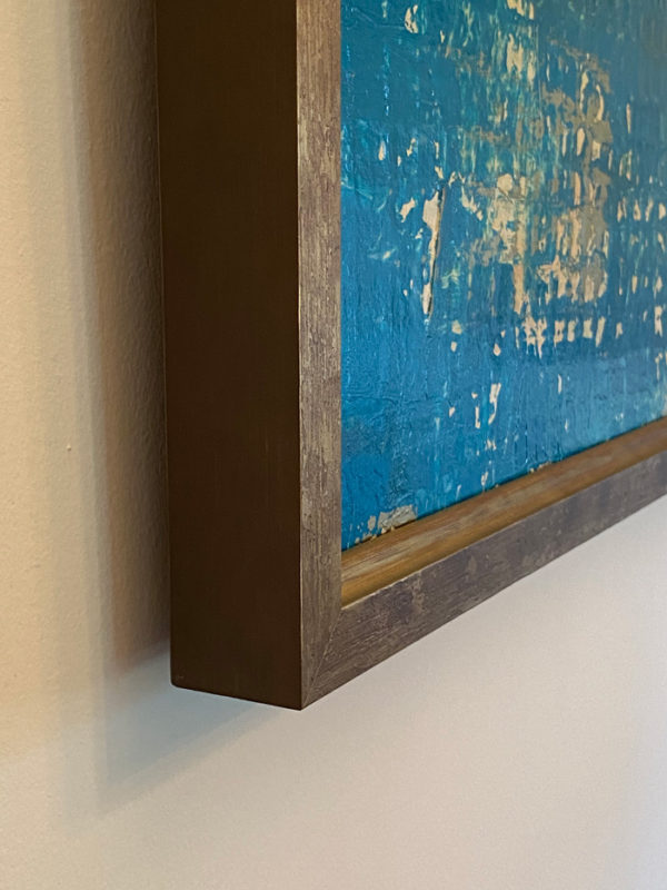 Lakeside: 24x36 deep turquoise / bronze honeycomb - Image 6