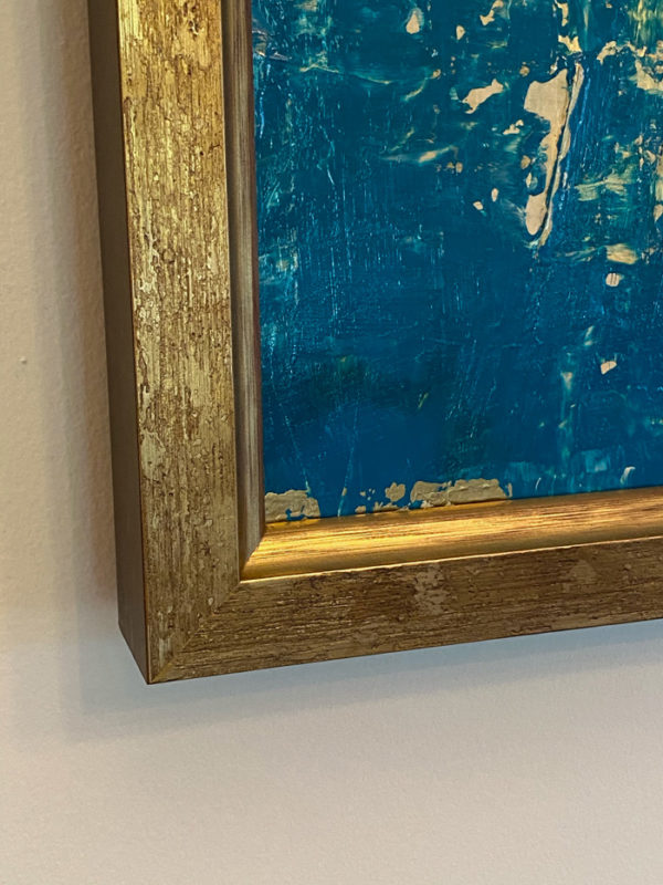 Lakeside: 24x36 deep turquoise / bronze honeycomb - Image 4