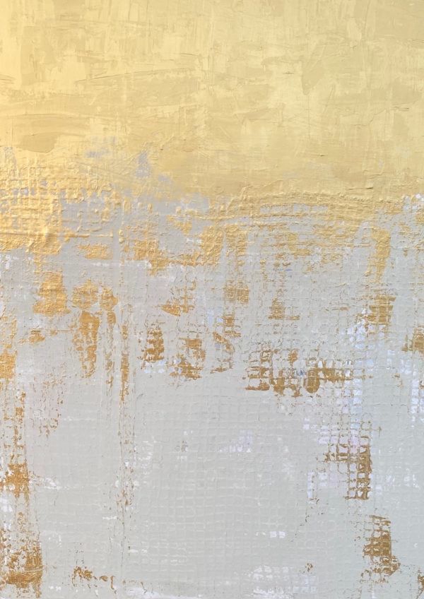 36x48 parchment / gold honeycomb